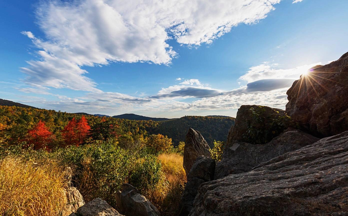 Hazel Mountain Overlooks on skyline drive