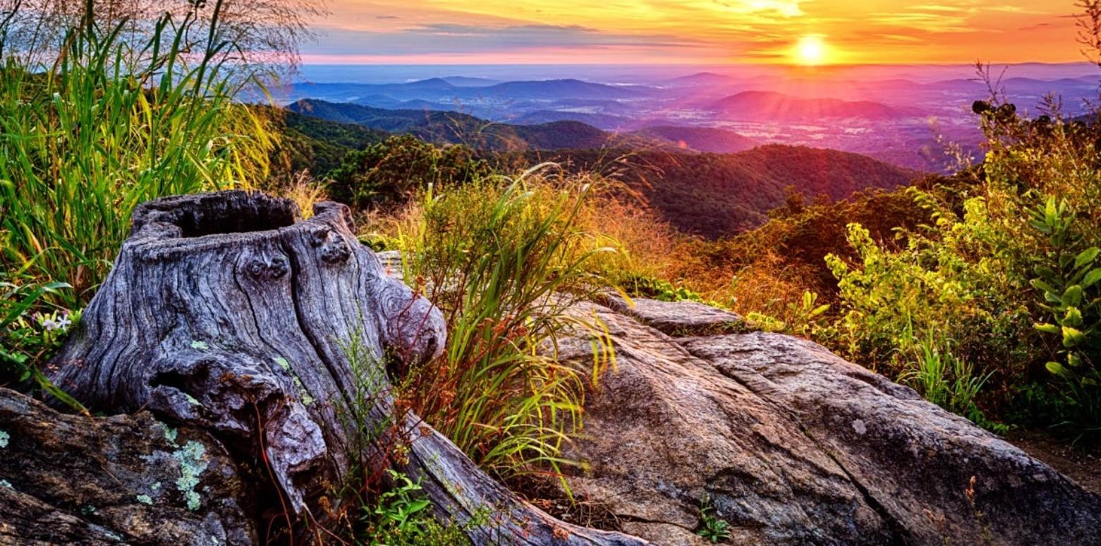 Hazel Mountain Overlooks on skyline drive