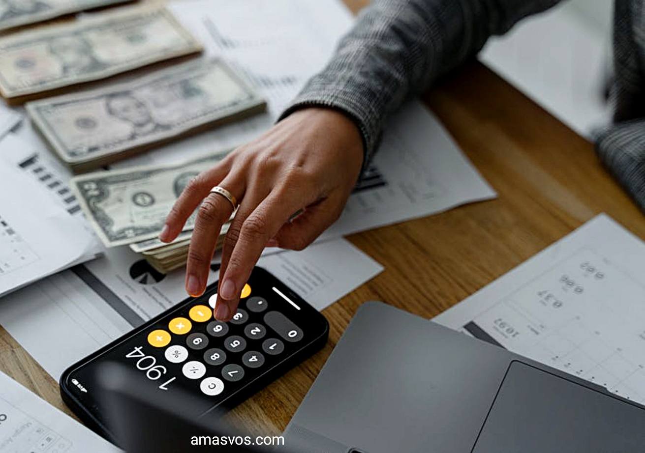 A white man preparing payroll